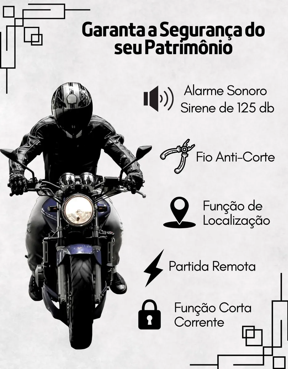 Módulo central selado à prova d'água do alarme moto antifurto MLB-011 com corta corrente