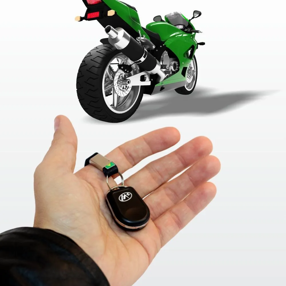 Embalagem e conteúdo completo do kit alarme bloqueador presença universal 2 controles