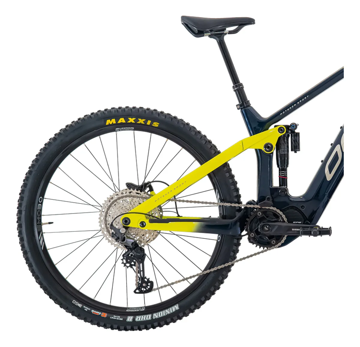 Freios Shimano Deore 4 pistões com rotor 220mm da Oggi Potenza Sport 2025 — detalhe do conjunto de frenagem