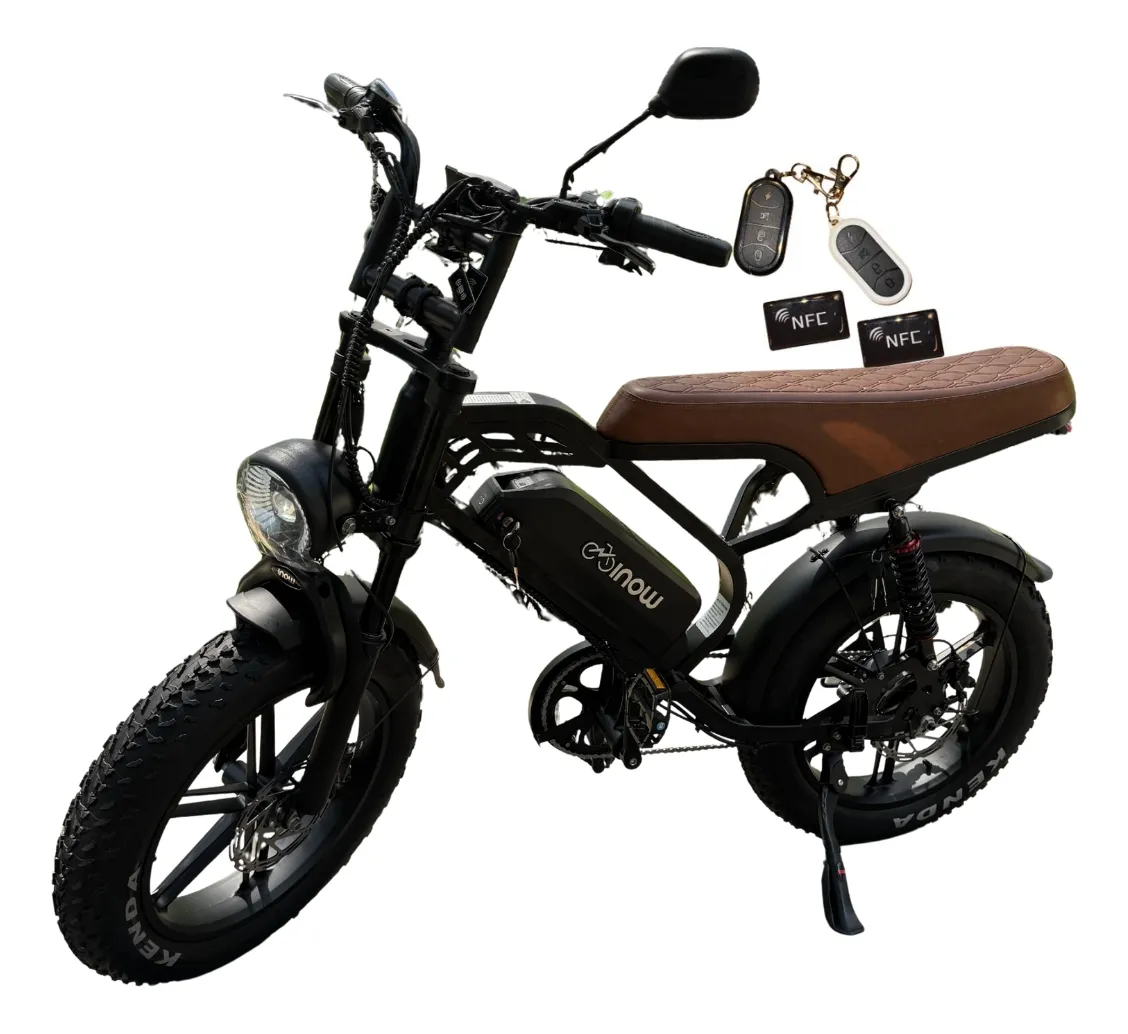 Inow V40 Pro 1000W — bicicleta elétrica tipo scooter com alarme, trava na roda e desbloqueio NFC