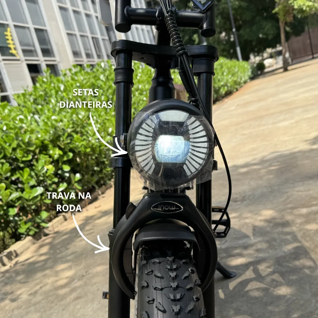Inow V40 Pro 1000W — motor hub 1000W com trava na roda e NFC, melhor bicicleta elétrica 1000W custo-benefício