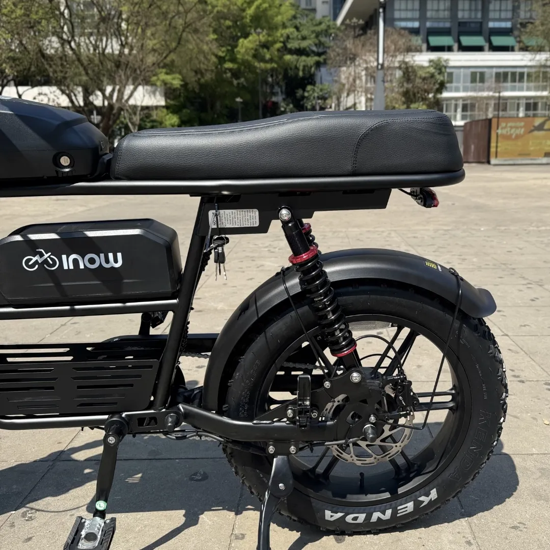 Inow V35 preto vista completa lateral — veículo elétrico 1000W aro 20 com duas baterias de lítio 48V