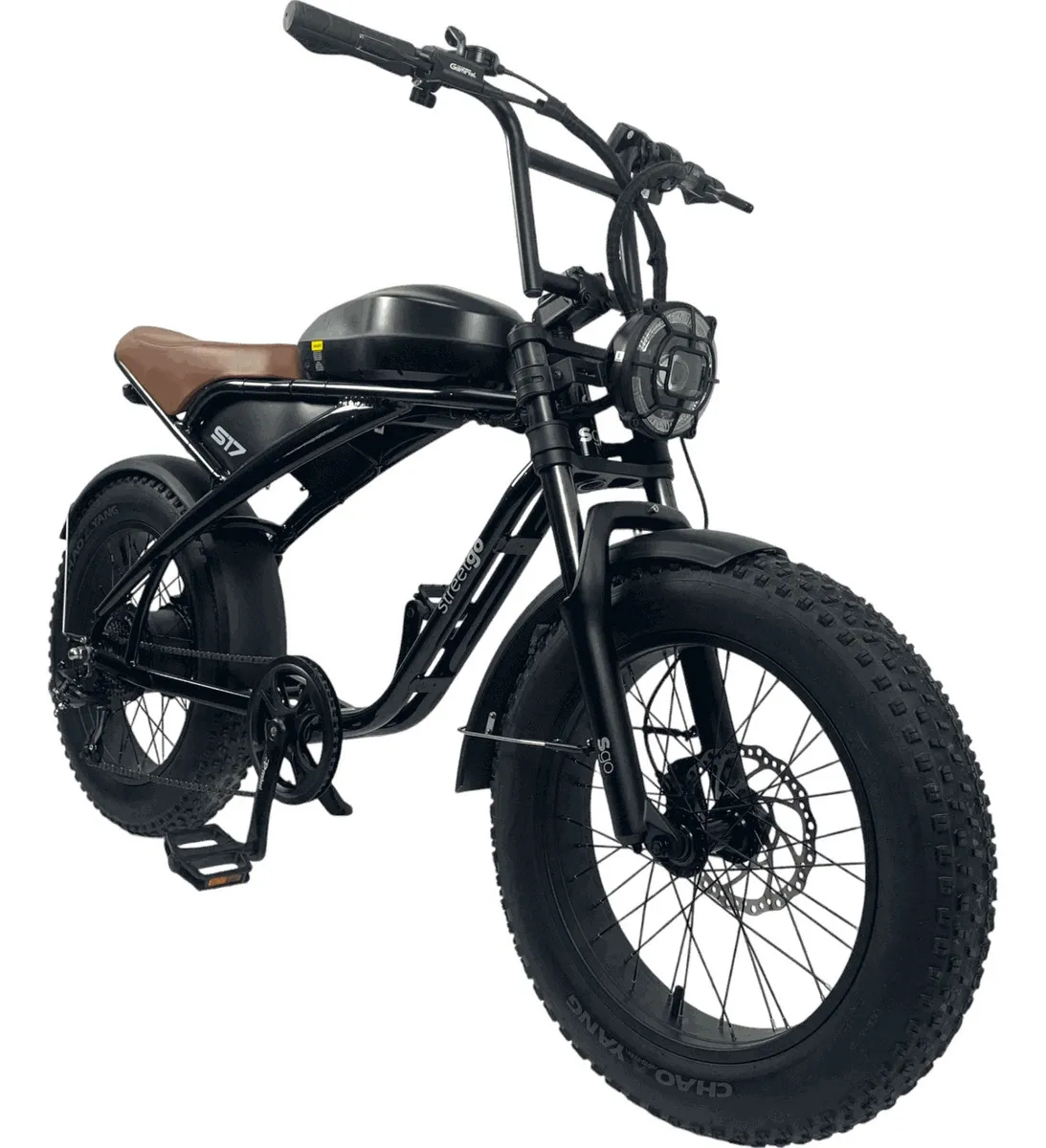 Motor cubo traseiro 750W 80Nm da Oggi StreetGo S17 e câmbio Shimano Tourney 7v Megarange