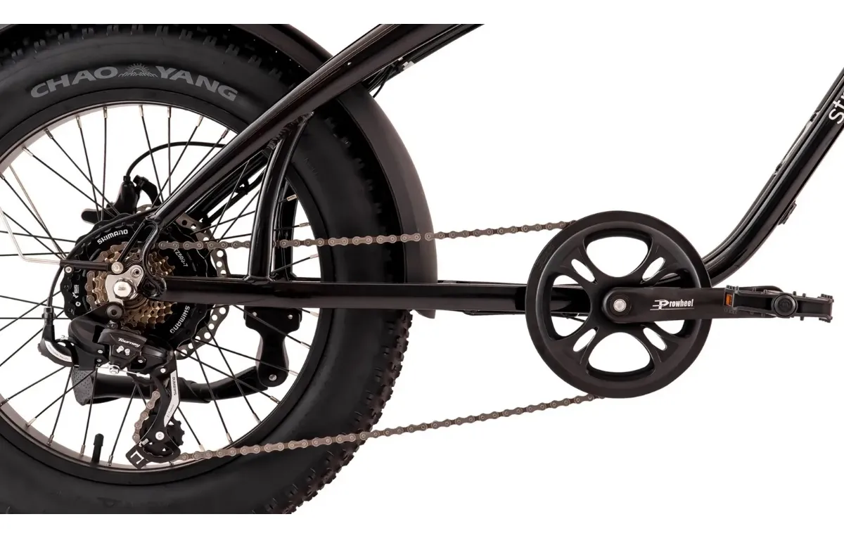 Embalagem e detalhe do guidão ergonômico e display LCD da Oggi StreetGo S17 750W