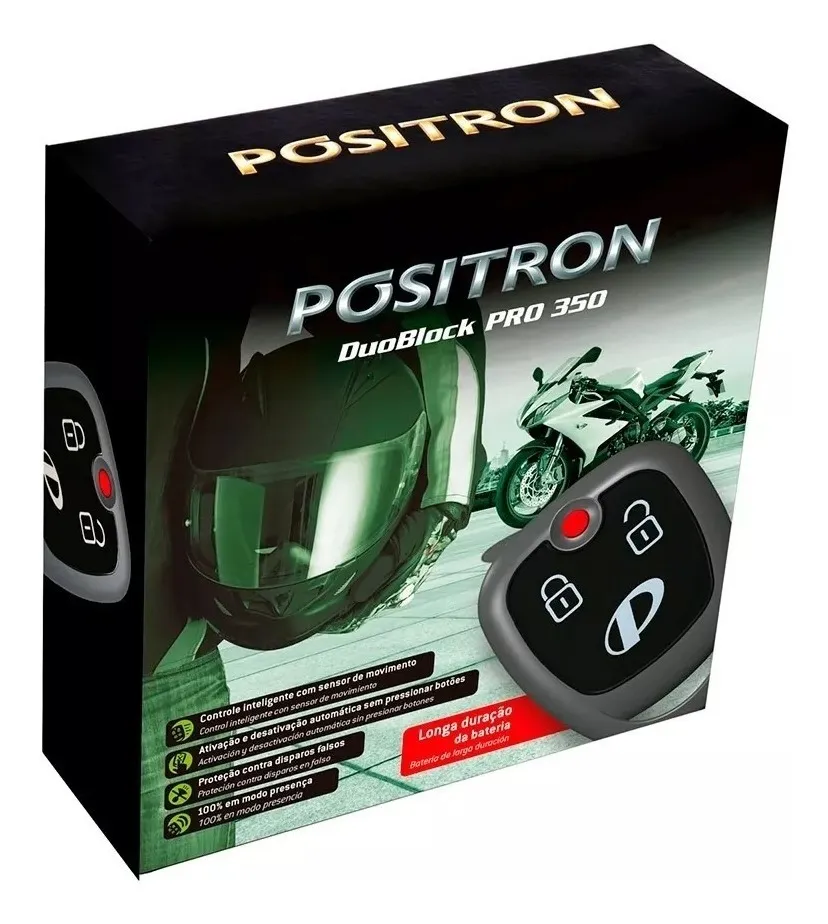 Embalagem oficial alarme Pósitron Duoblock Pro G8 350 Universal — produto lacrado com nota fiscal